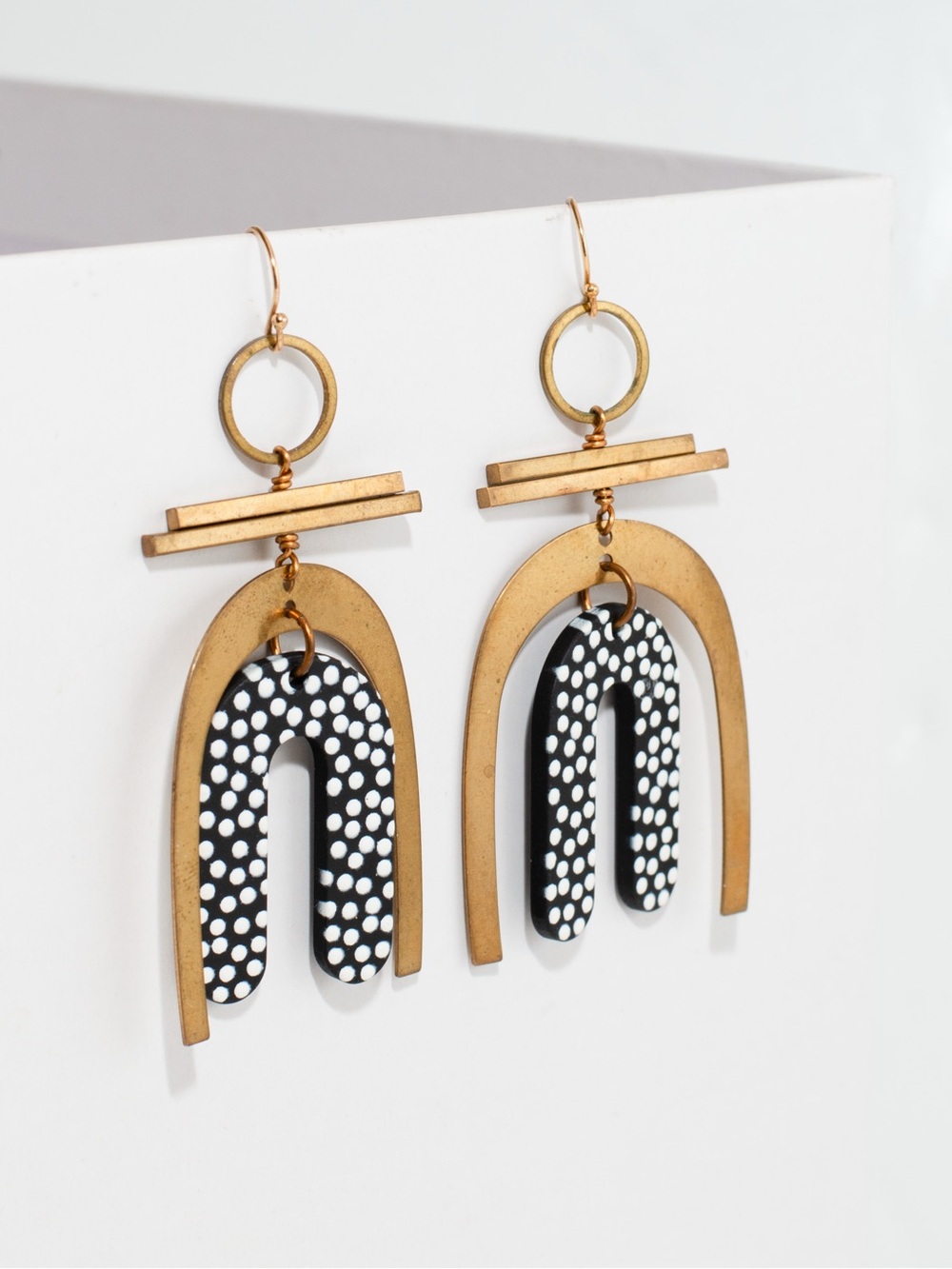 Gold Arch Drop Earrings by Larissa Loden